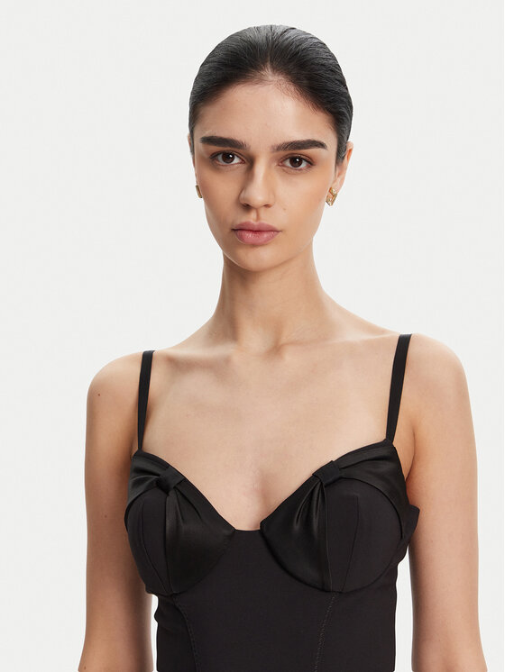 Elisabetta Franchi Elisabetta Franchi Koktejlové šaty AB-702-51E2 Čierna Regular Fit