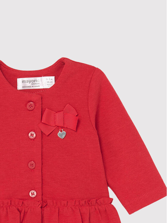 Completo maglietta, vestito e leggings 1795 Rosso