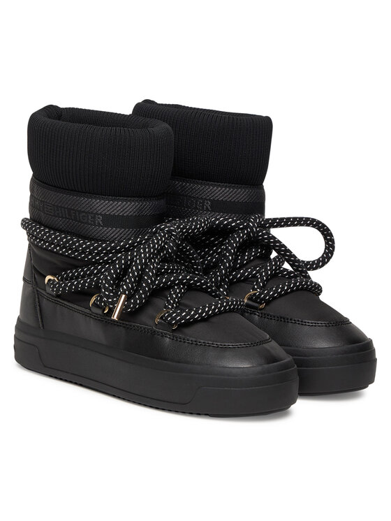 Tommy Hilfiger Tommy Hilfiger Sněhule Snow Boot Water Repellent FW0FW09260 Černá