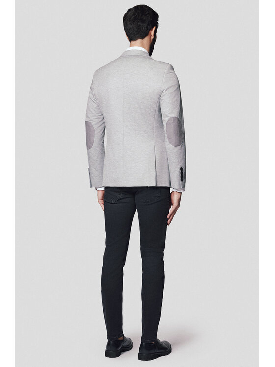 Lancerto Lancerto Marynarka Cesena MA131224000005 Szary Slim Fit