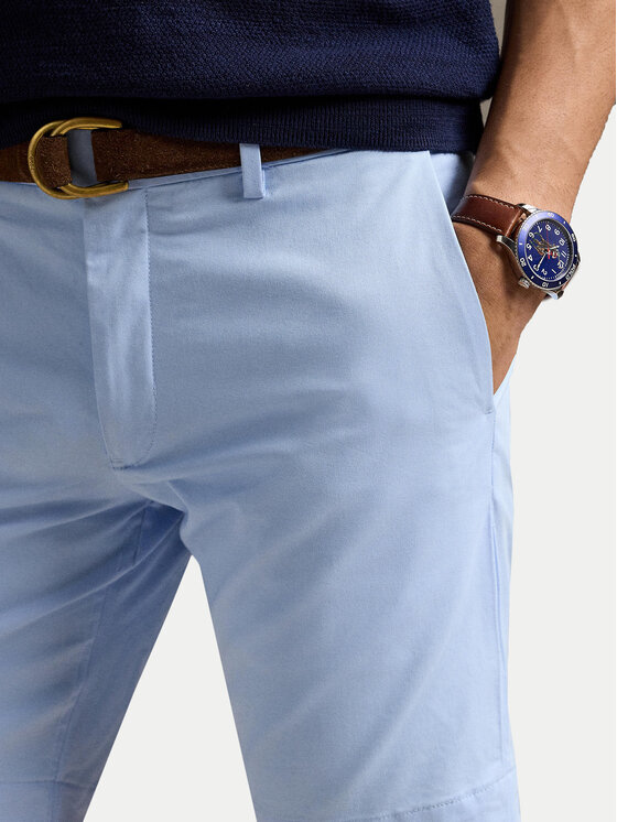 Polo Ralph Lauren Polo Ralph Lauren Kratke hlače iz tkanine 710646709052 Svetlo modra Slim Fit