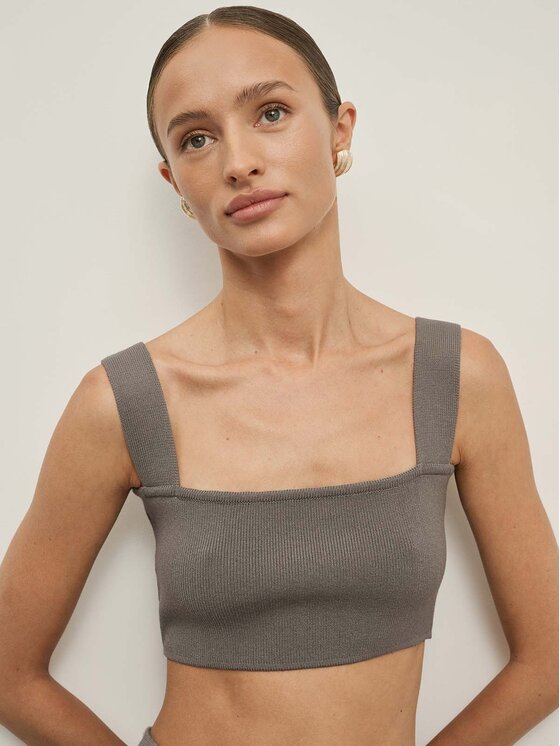 La Mania La Mania Top NEVER Szary Classic Fit