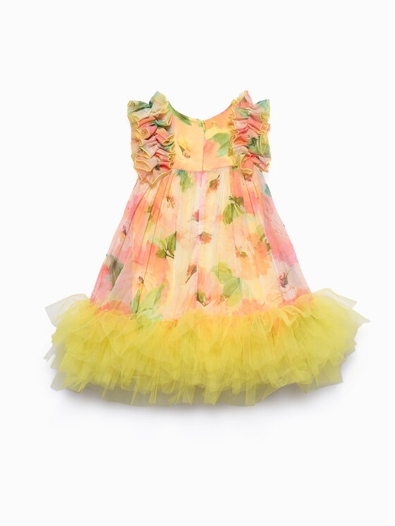 Abel & Lula Abel & Lula Elegantes Kleid 5040 Gelb Regular Fit