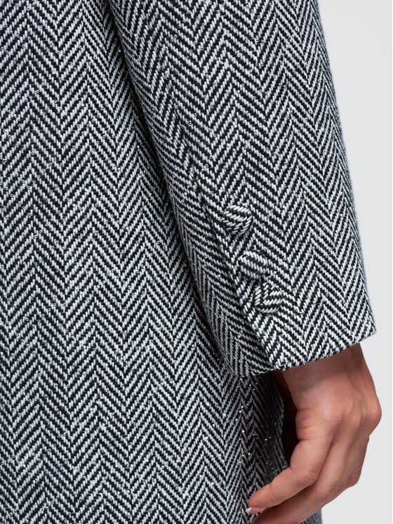 Ombre Ombre Płaszcz przejściowy OW-CT-E0018 Szary Regular Fit