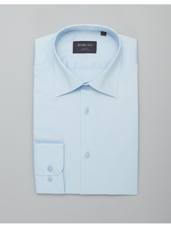 Borgio Borgio Koszula simeria Niebieski Slim Fit