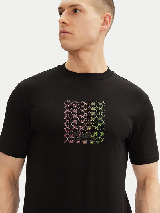 KARL LAGERFELD KARL LAGERFELD Tričko 755404 552235 Čierna Regular Fit