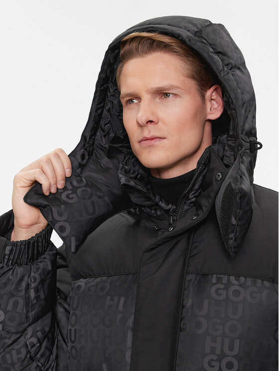 HUGO Hugo Pehelykabát Melmus2341 50498017 Fekete Regular Fit