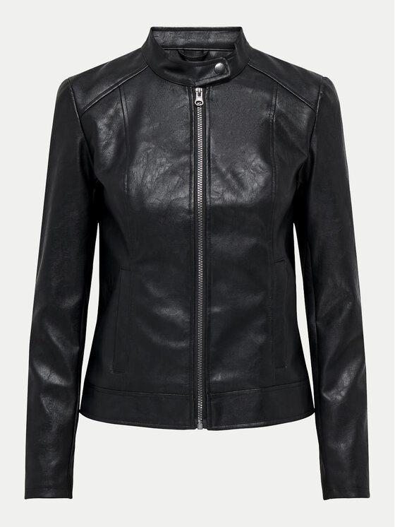 JDY JDY Műbőr dzseki Emily 15241382 Fekete Slim Fit