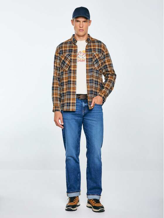 BIG STAR BIG STAR Koszula KOLISAR Granatowy Basic Fit