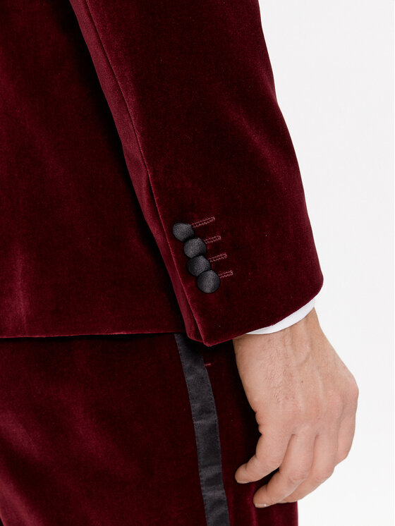 BOSS Boss Сако H-Hutson-Tux-231 50484709 Червен Slim Fit