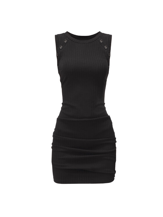 sax35th sax35th Sukienka dzianinowa TANIA Czarny Slim Fit