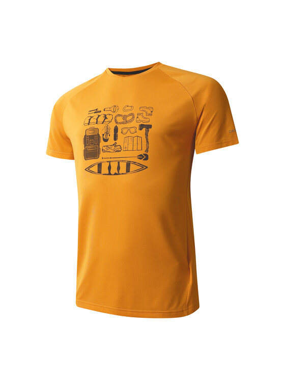 Dare2B Dare2B T-Shirt Tech II Złoty Short Fit