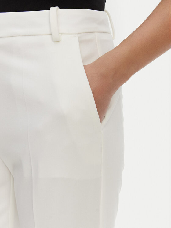 PINKO PINKO Hlače iz tkanine 100155 A1L4 Z05 Bela Regular Fit