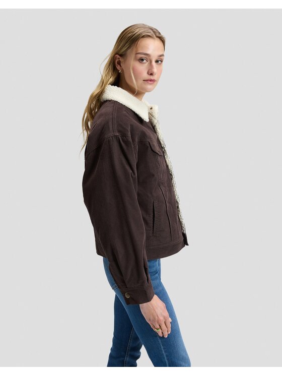 Lee Lee Kurtka jeansowa RELAXED SHERPA RIDER JKT Niebieski Regular Fit