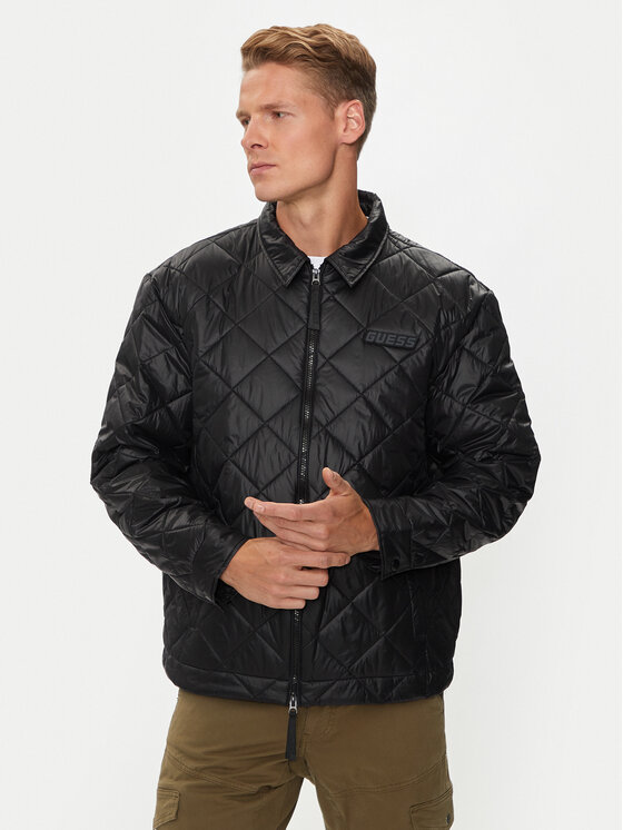 Guess Vatovaná bunda Z4YL02 WGAD2 Čierna Regular Fit