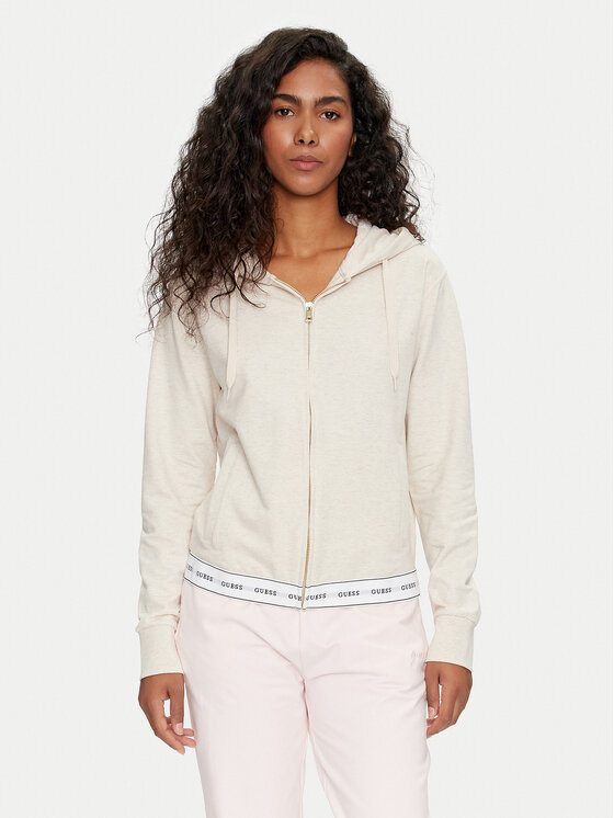 Guess Sweatshirt Carrie O3YQ00 KBS91 Beige Regular Fit Modivo