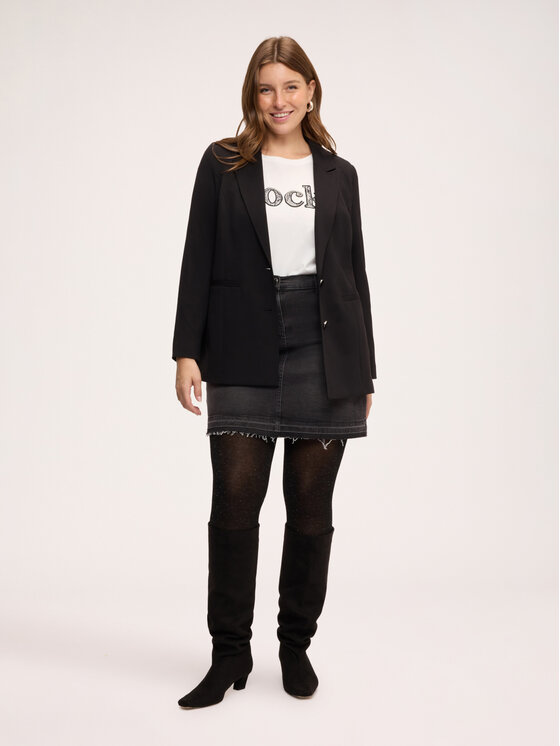 Fiorella Rubino Fiorella Rubino Marynarka Q011T000249N033 Czarny Regular Fit
