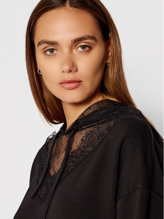 Felpa WR3MF07Y Nero Loose Fit