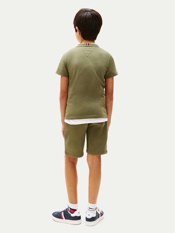 Tommy Hilfiger Tommy Hilfiger Majica Essential Logo KB0KB09666 Zelena Regular Fit