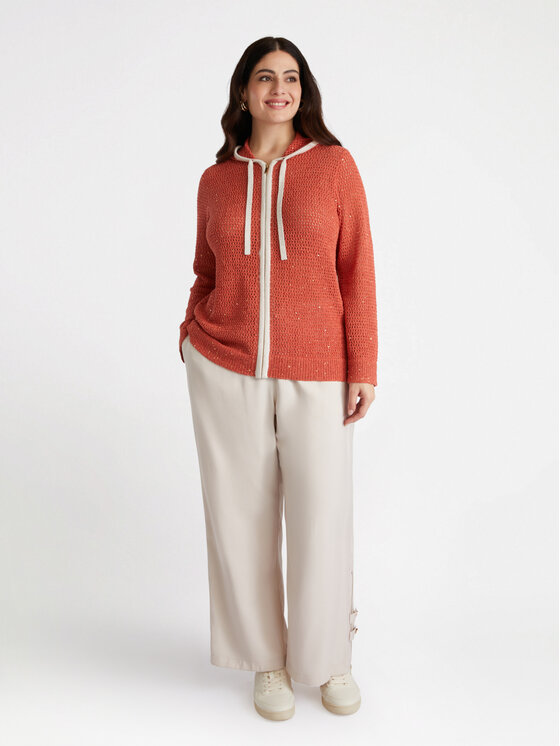 Fiorella Rubino Fiorella Rubino Cardigan M513L007882N026 Arancione Regular Fit