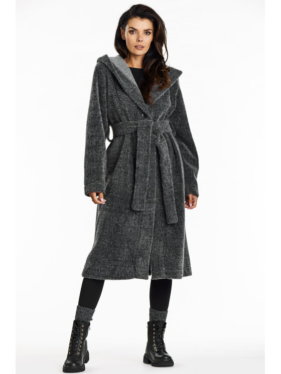 Awama Awama Cappotto A682 Grigio Basic Fit