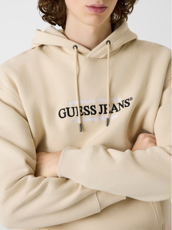 Guess Jeans Guess Jeans Bluza 165583 Beżowy Classic Fit