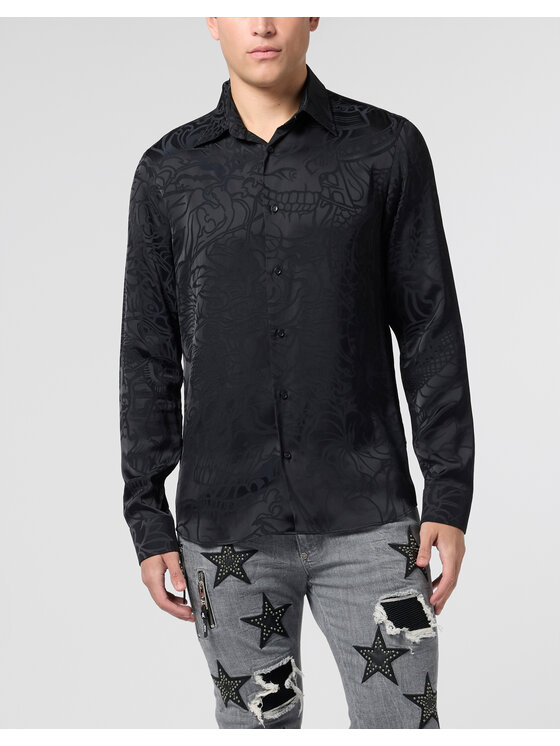 PHILIPP PLEIN PHILIPP PLEIN Koszula 30016 Czarny Regular Fit