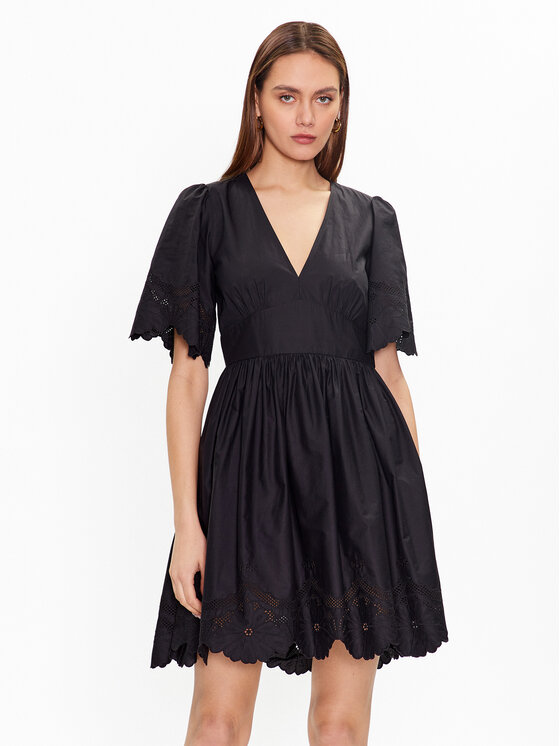 TWINSET Rochie de vară 231TT2301 Negru Regular Fit