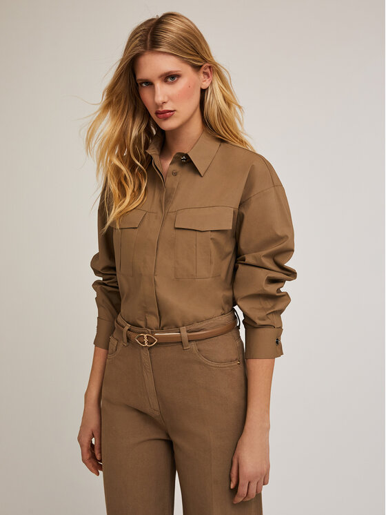 Motivi Motivi Camicia 5198Q000744N022 Marrone Regular Fit