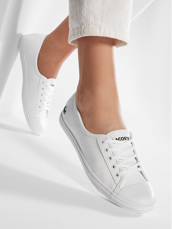 Scarpe lacoste tela bianche online