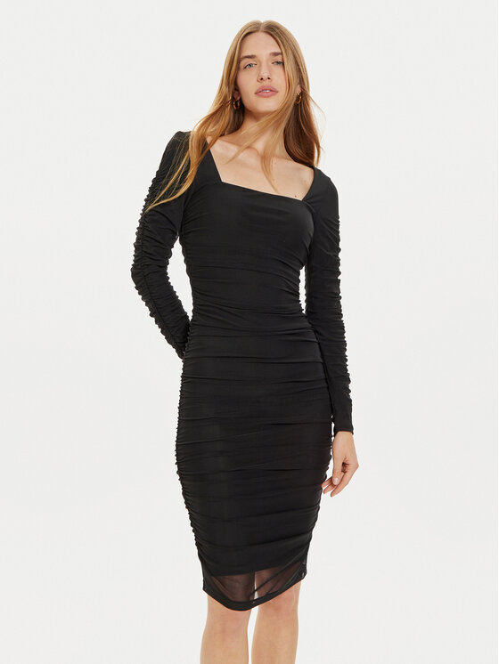 Marciano Guess Koktejlové šaty 4BGK18 6286A Čierna Slim Fit