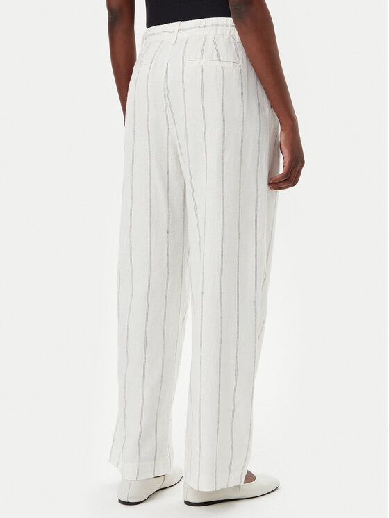 Gap Gap Штани з тканини 713998-01 Écru Wide Leg
