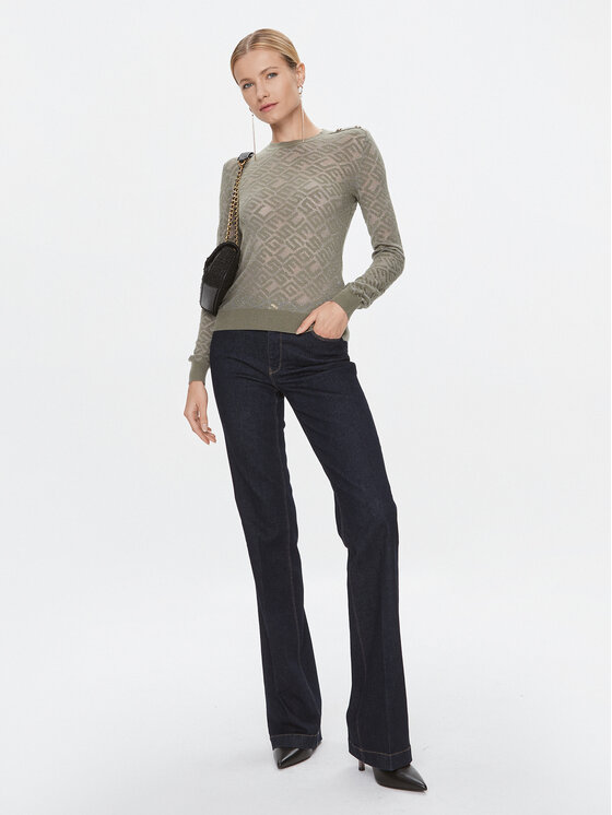 Guess Guess Πουλόβερ W4RR28 Z3C90 Πράσινο Regular Fit