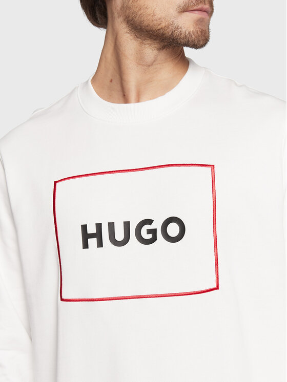 Hugo Bluza Delery 50481341 Biały Relaxed Fit | Modivo.pl