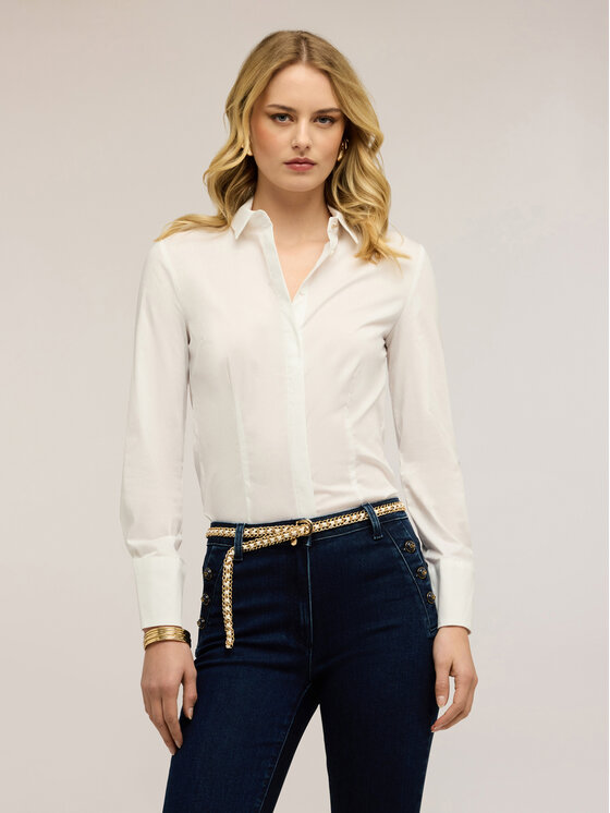 Motivi Motivi Camicia 5326Q400919N011 Bianco Slim Fit