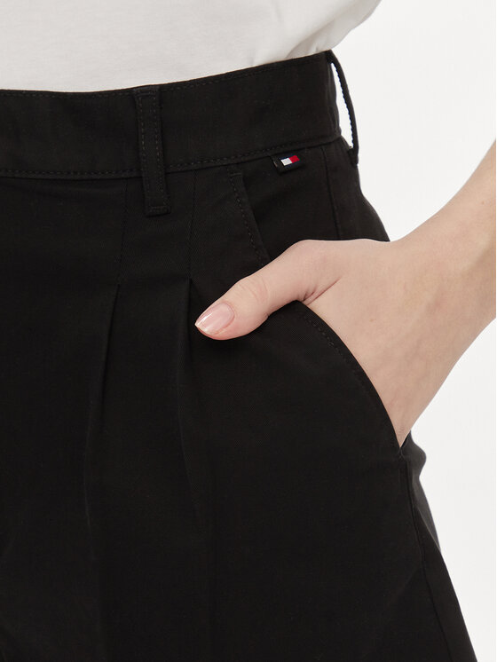 Tommy Jeans Tommy Jeans Σορτς υφασμάτινο Claire DW0DW17775 Μαύρο Regular Fit