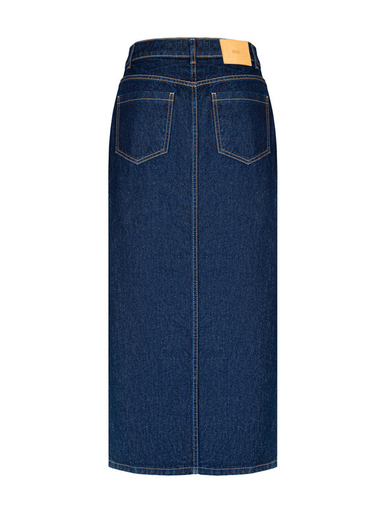 BENU BENU Spódnica jeansowa Prosta Granatowy Slim Fit