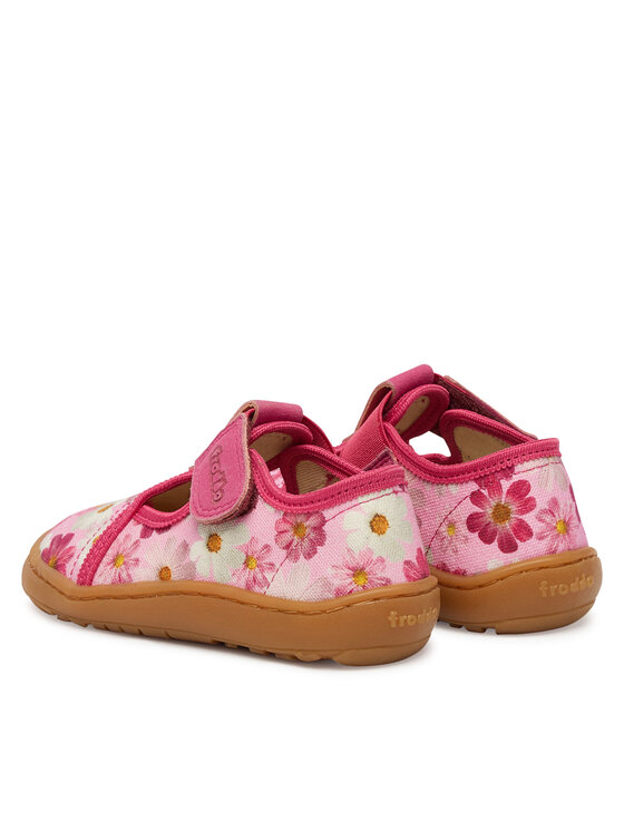 Froddo Froddo Пантофи Barefoot Canvas T-Bar G1700439-4 M Розов