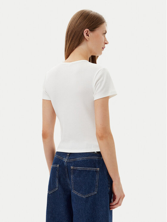 ONLY ONLY Tričko Daniella 15350554 Biela Slim Fit