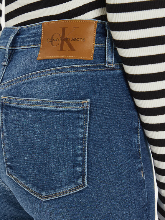 Calvin Klein Jeans Calvin Klein Jeans Jeans hlače J20J224037 Mornarsko modra Super Skinny Fit