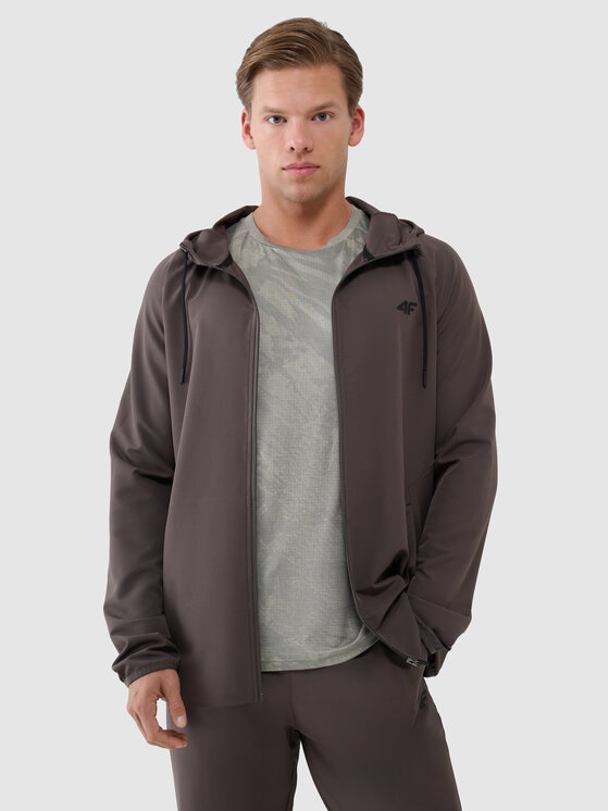 4F 4F Koszulka techniczna MONOCHROME Khaki Regular Fit
