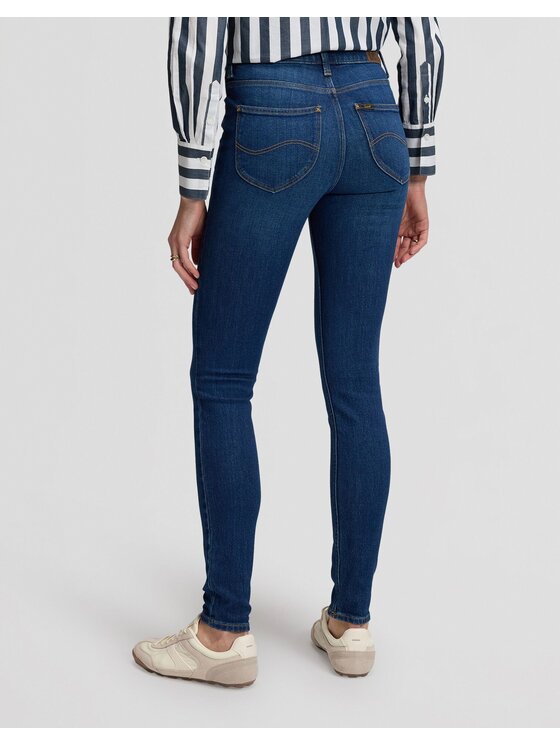 Lee Lee Jeansy SCARLETT HIGH Niebieski Skinny Fit