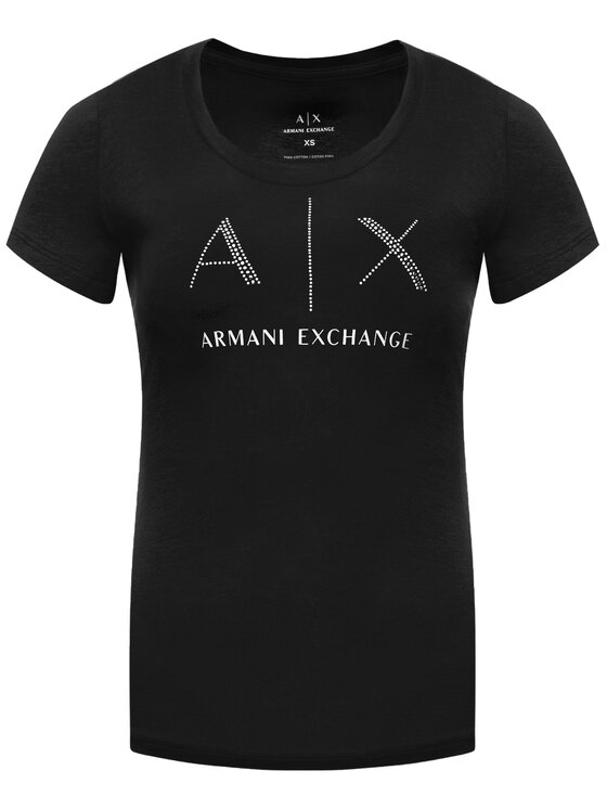 Armani Exchange Armani Exchange T-Shirt 8NYT83 YJ16Z 1200 Czarny Regular Fit