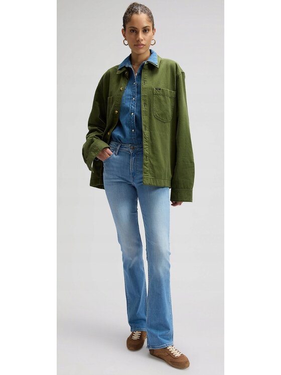 Lee Lee Jeansy Breese Boot Niebieski Bootcut Fit