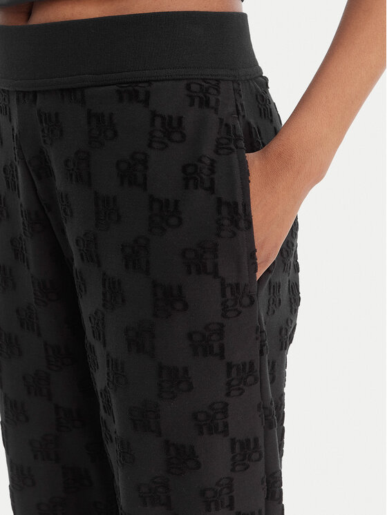 HUGO HUGO Teplákové nohavice Monogram 50556809 Čierna Regular Fit