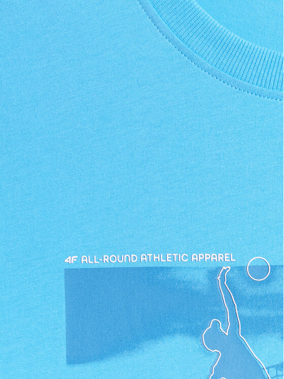 4F 4F T-Shirt BEACHWEAR Niebieski Regular Fit