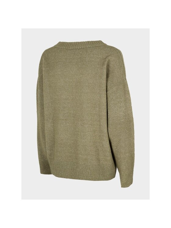 Outhorn Outhorn Sweter OTHAW22TSWEF003-43S Zielony Oversize