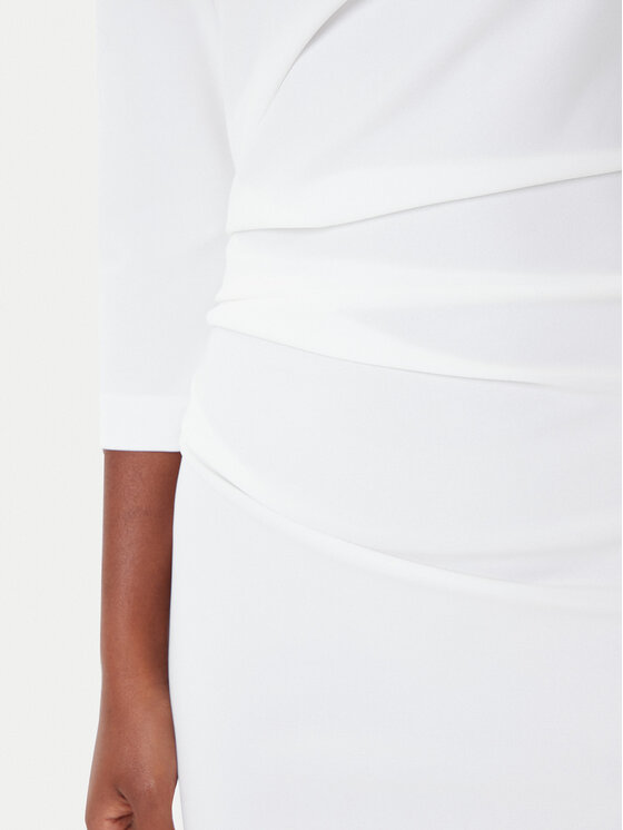 Rinascimento Rinascimento Koktel haljina CFC0126154003 Bijela Slim Fit