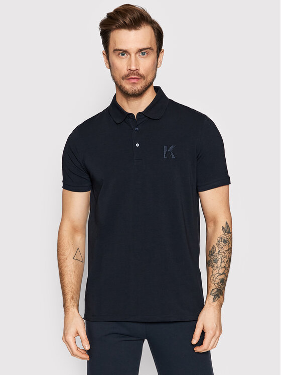 KARL LAGERFELD Polo Majica 745890 500221 Mornarsko Modra Regular Fit