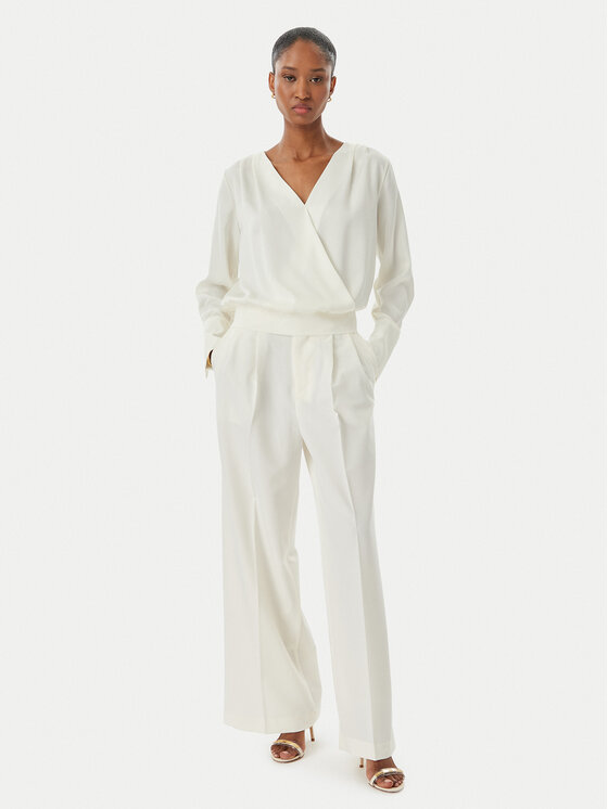 Rinascimento Rinascimento Palazzo kelnės CFC0123671003 Écru Regular Fit